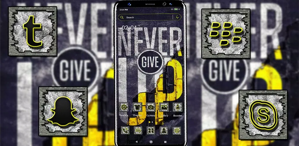 Never Give Up Theme Screenshots