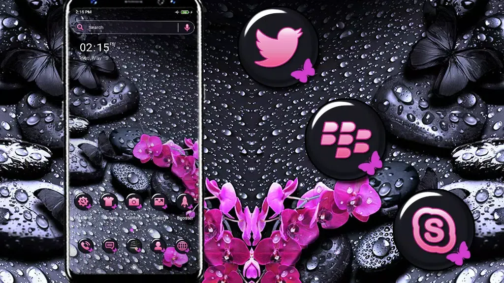 Zrzuty ekranu Spa Stones Launcher Theme