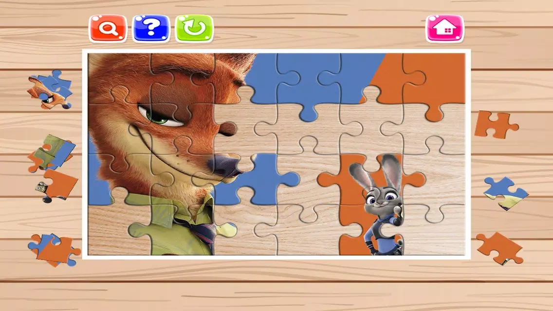 Cartoon Puzzle Jigsaw Puzzles Box for Judy Hopps and Nick Free - Kids Toddler and Preschool Learning Screenshots