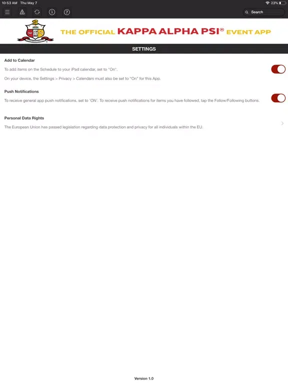 Kappa Alpha Psi Fraternity Inc iPad  Screenshots