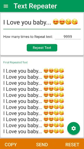 Ảnh chụp màn hình của Text Repeater: Repeat Text 10K