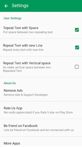 Ảnh chụp màn hình của Text Repeater: Repeat Text 10K