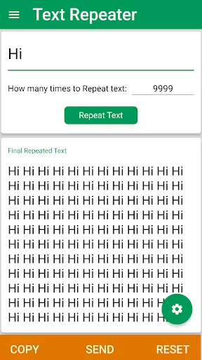 Ảnh chụp màn hình của Text Repeater: Repeat Text 10K
