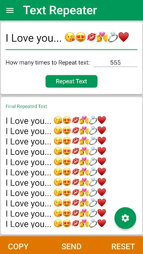 Ảnh chụp màn hình của Text Repeater: Repeat Text 10K