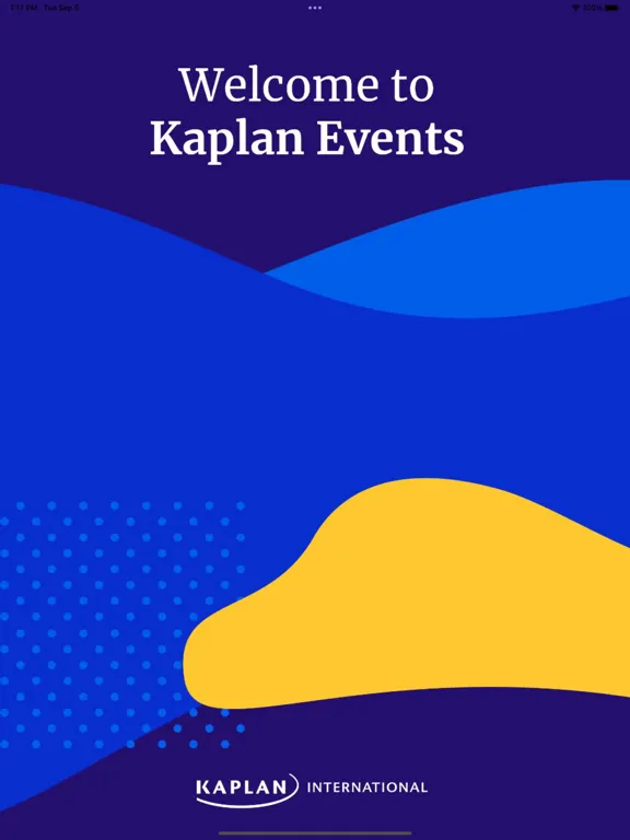 Screenshot di Kaplan Events iPad 