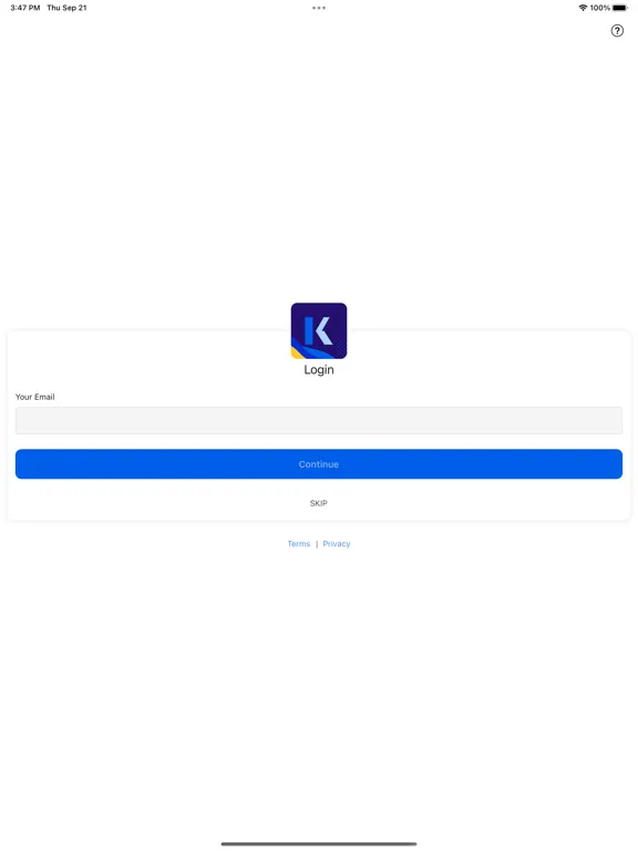 Screenshot di Kaplan Events iPad 