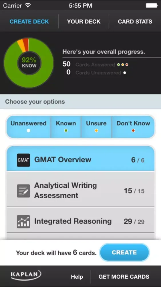 Captures d'écran de GMAT® Flashcards by Kaplan