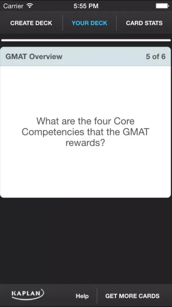 Captures d'écran de GMAT® Flashcards by Kaplan