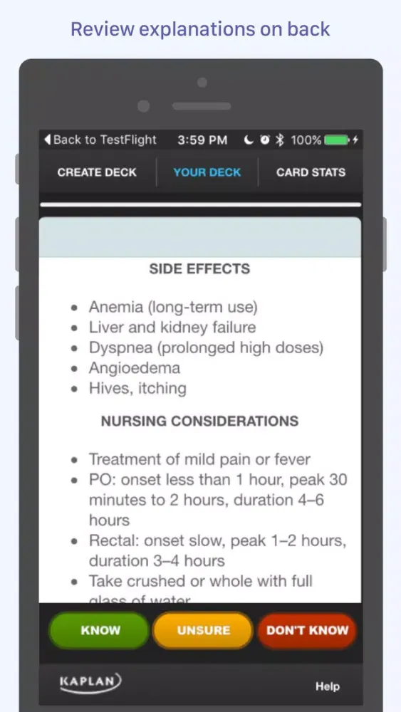 Tangkapan skrin NCLEX-RN Medication Flashcards
