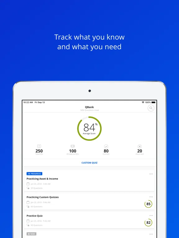 Kaplan Schweser iPad  스크린샷
