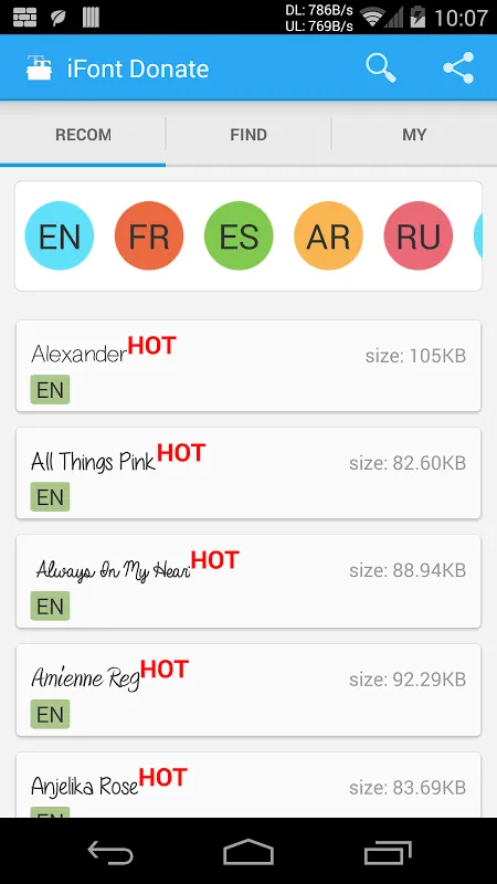 iFont donate Screenshots