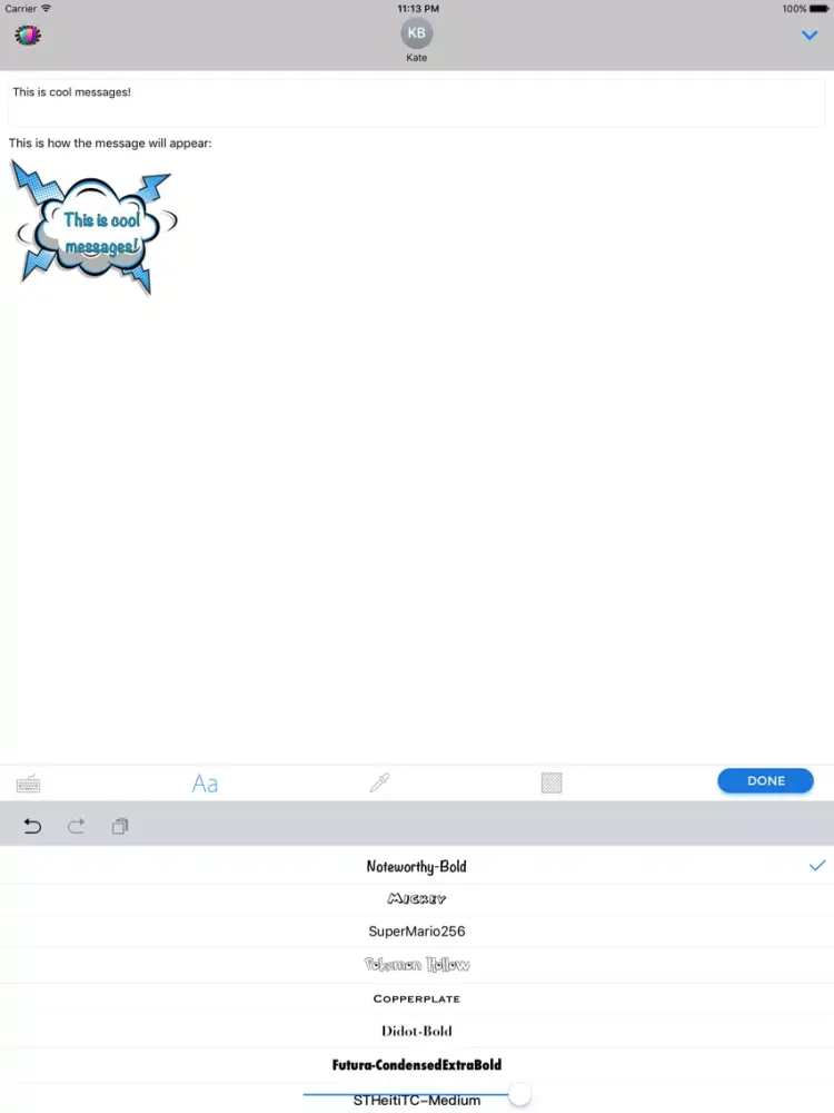 Ảnh chụp màn hình của Kappboom™ Cool Messages iPad 