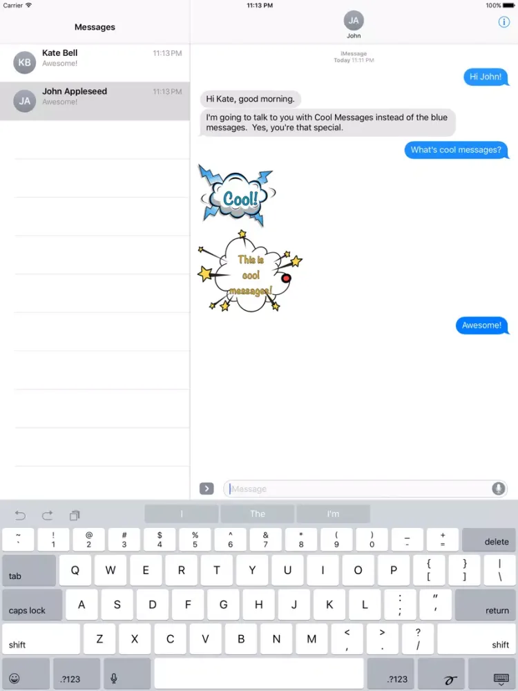 Ảnh chụp màn hình của Kappboom™ Cool Messages iPad 