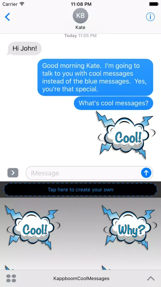 Ảnh chụp màn hình của Kappboom™ Cool Messages