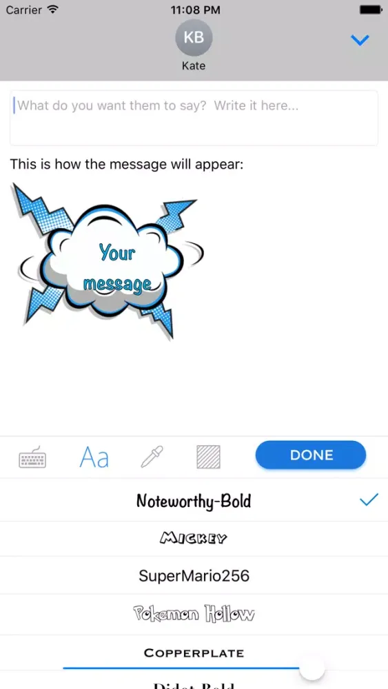 Ảnh chụp màn hình của Kappboom™ Cool Messages