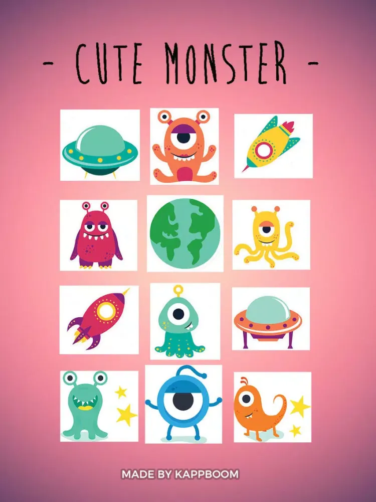 Zrzuty ekranu Cute Monster Emojis iPad 