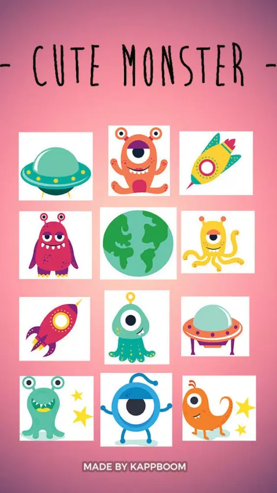 Zrzuty ekranu Cute Monster Emojis