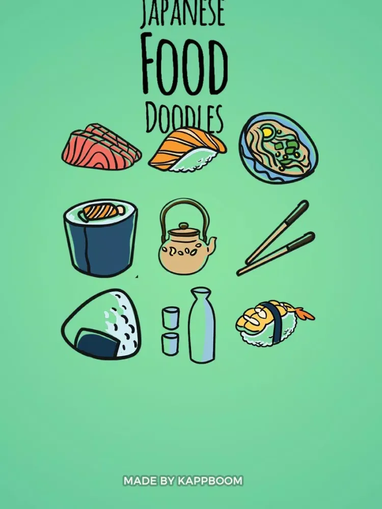 Zrzuty ekranu Japanese Food Doodle Stickers iPad 