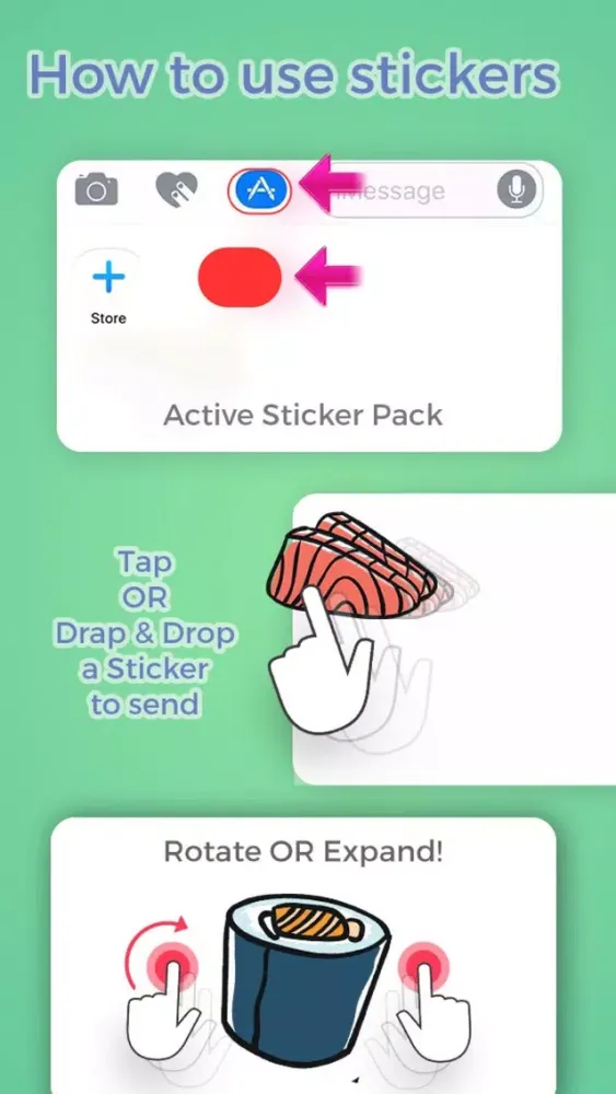 Zrzuty ekranu Japanese Food Doodle Stickers