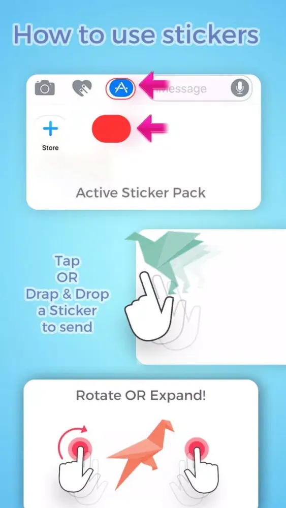 Captures d'écran de Origami Stickers
