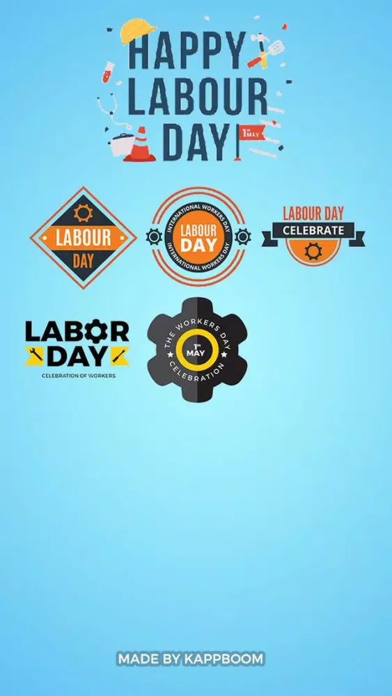 Captures d'écran de Happy Labor Day Stickers