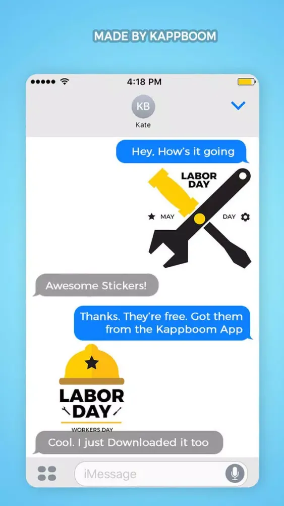 Captures d'écran de Happy Labor Day Stickers
