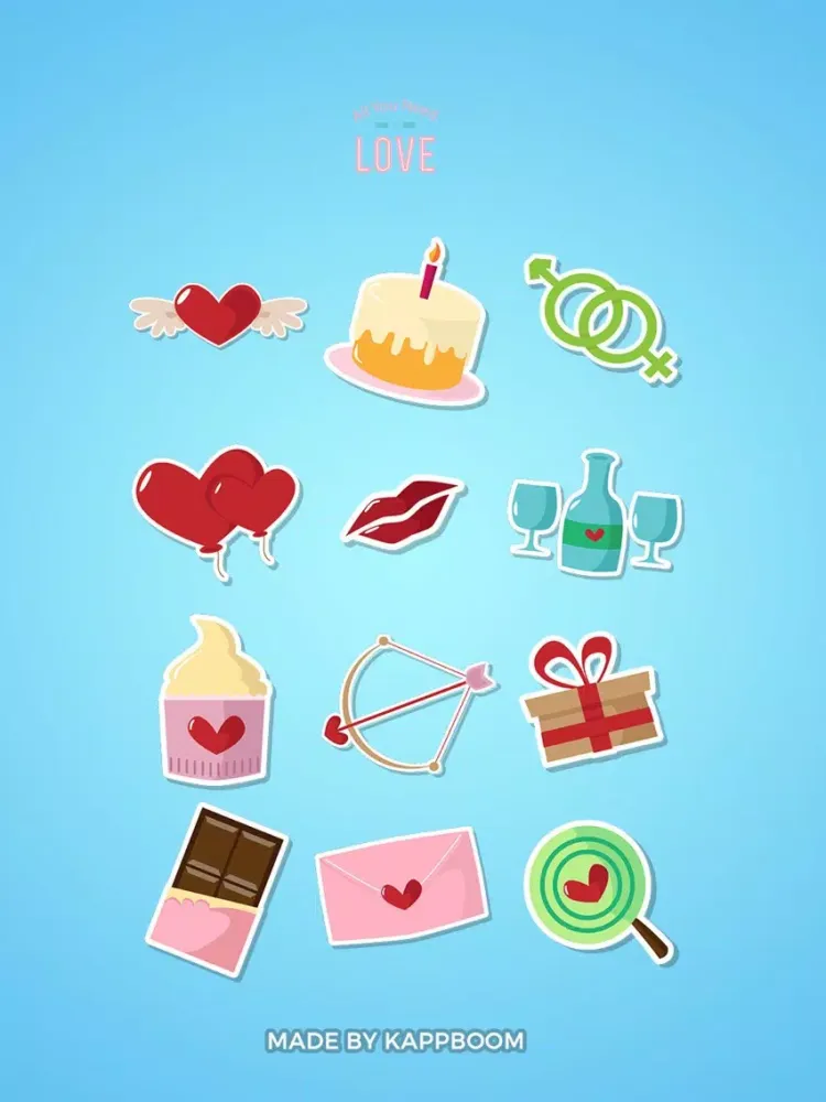 Capturas de pantalla de Decorative with hearts for valentine day iPad 