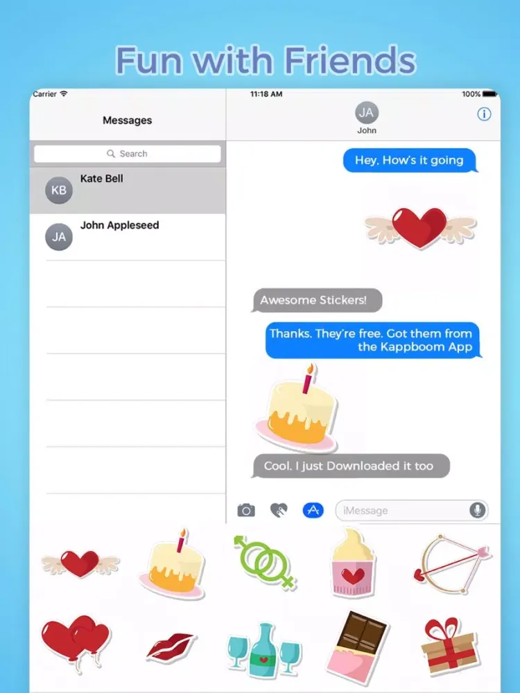 Capturas de pantalla de Decorative with hearts for valentine day iPad 