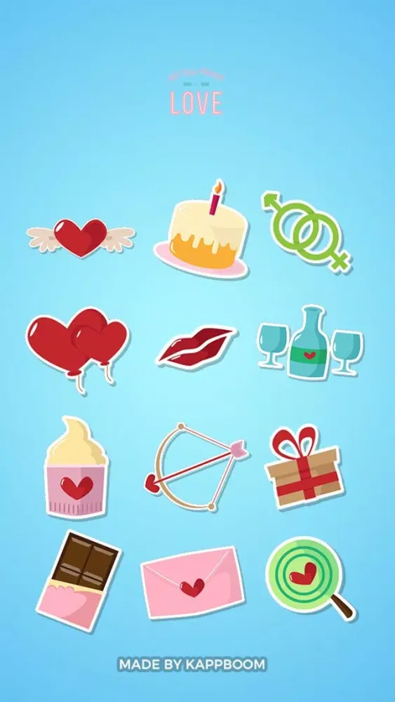 Capturas de pantalla de Decorative with hearts for valentine day