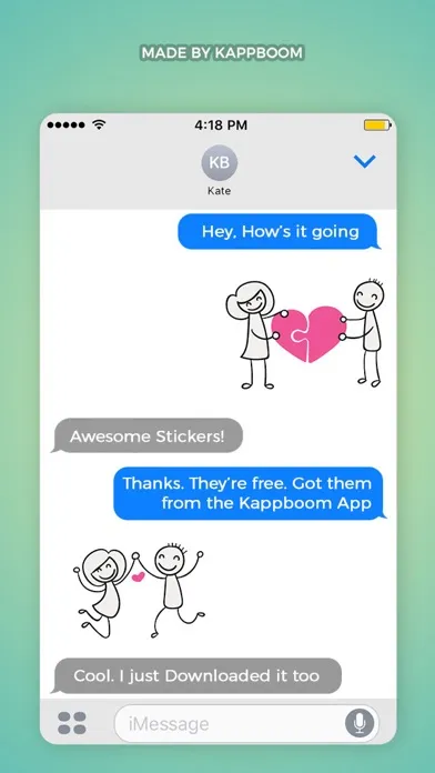 Stick-Figure Couple Stickers应用截图