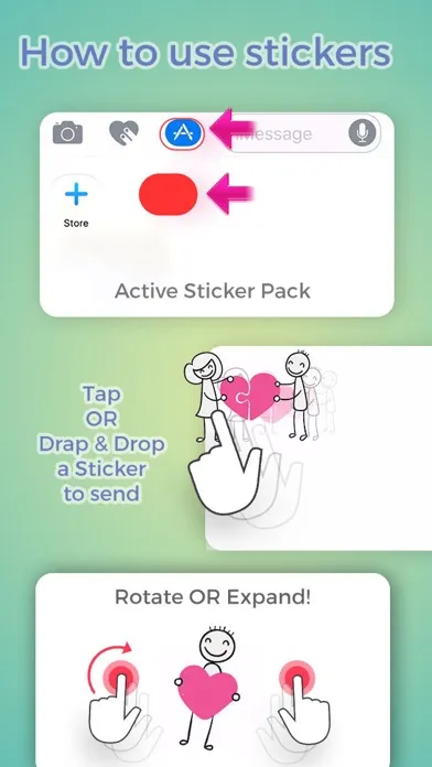 Stick-Figure Couple Stickers应用截图