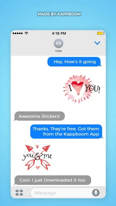 Watercolor Love Stickers スクリーンショット