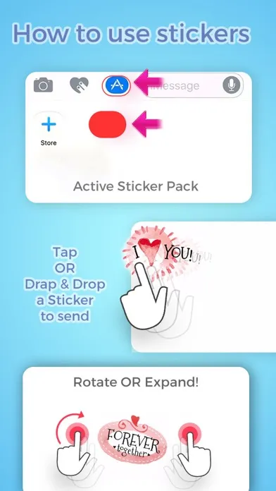 Watercolor Love Stickers スクリーンショット