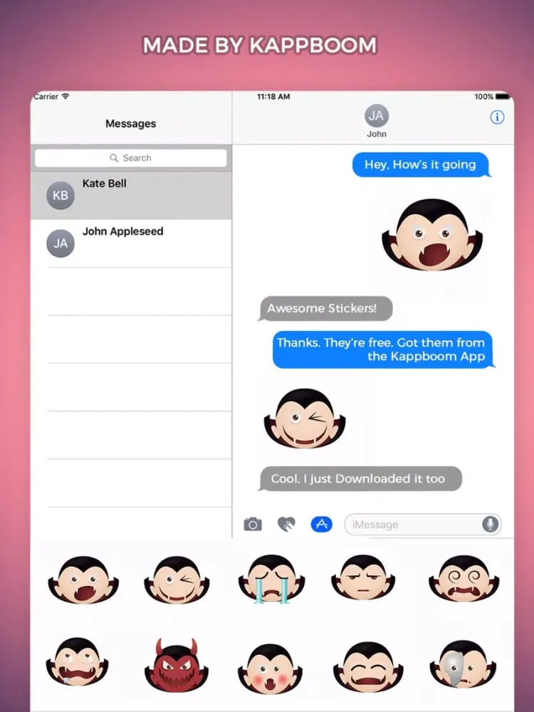 Скриншоты Halloween Vampire Emoticons iPad 