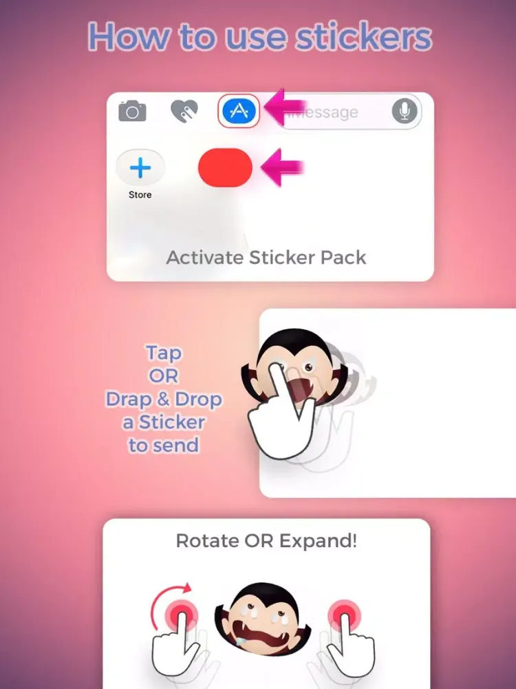 Скриншоты Halloween Vampire Emoticons iPad 