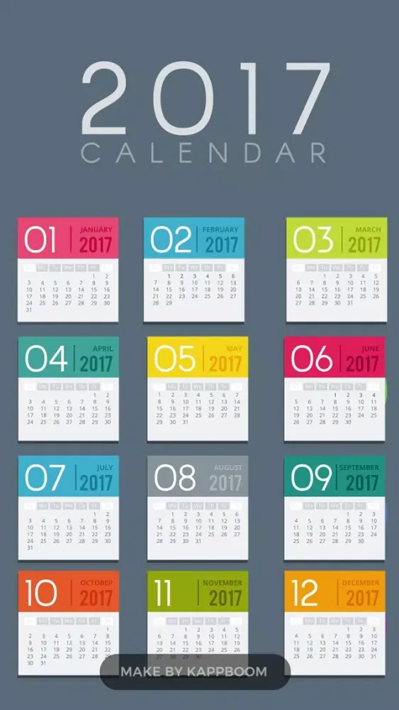 2017 Calendar Stickers应用截图