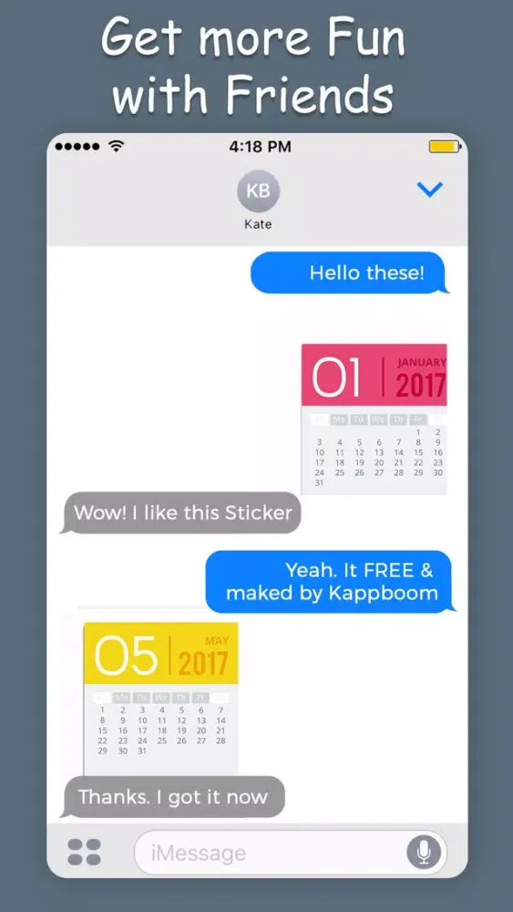 2017 Calendar Stickers应用截图