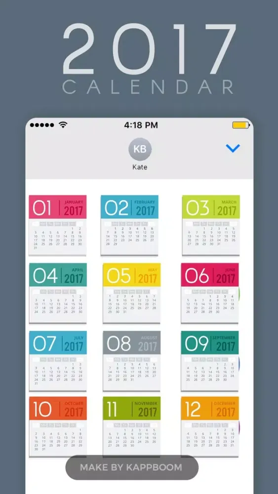 2017 Calendar Stickers应用截图