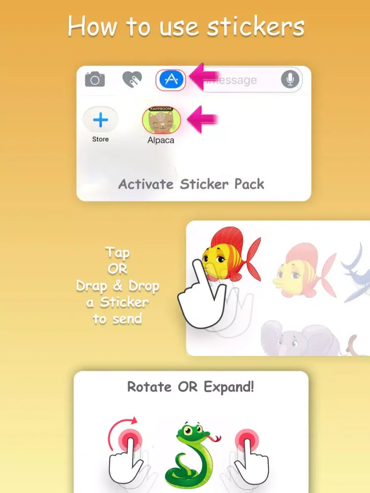 Animal Moji Sticker iPad  Screenshots