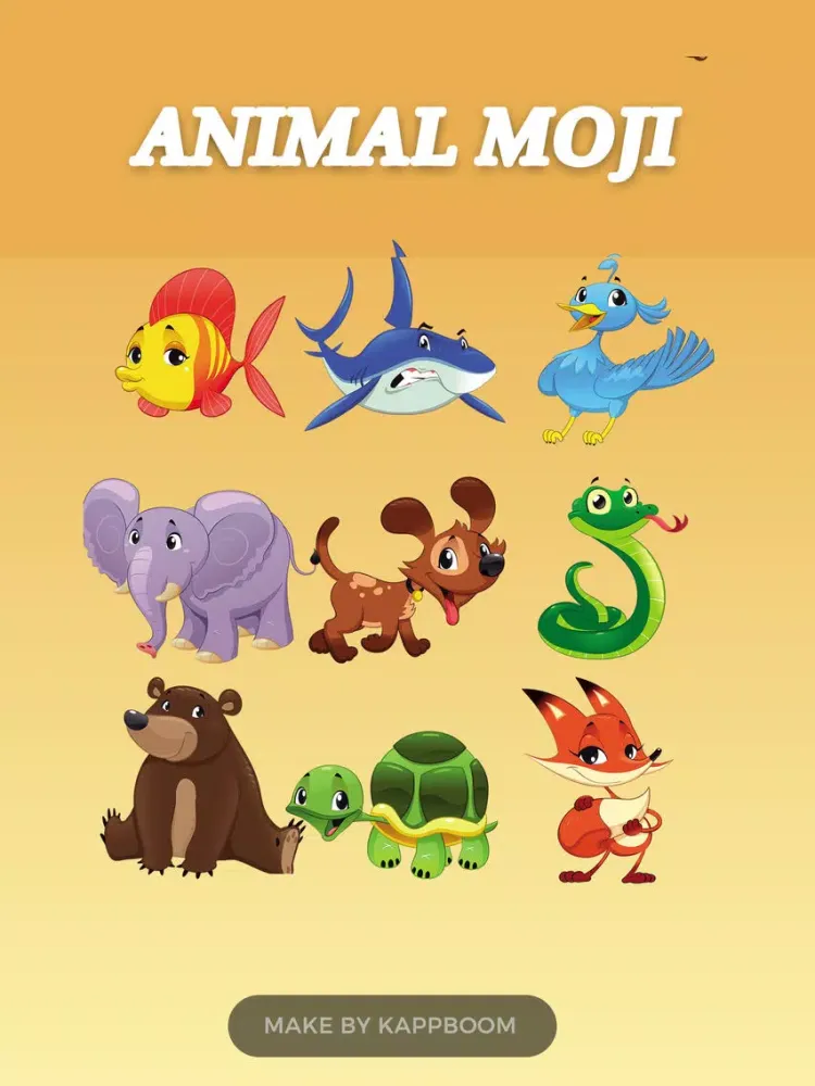 Animal Moji Sticker iPad  Screenshots