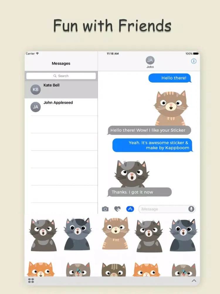 Cute Cat Moji iPad 应用截图