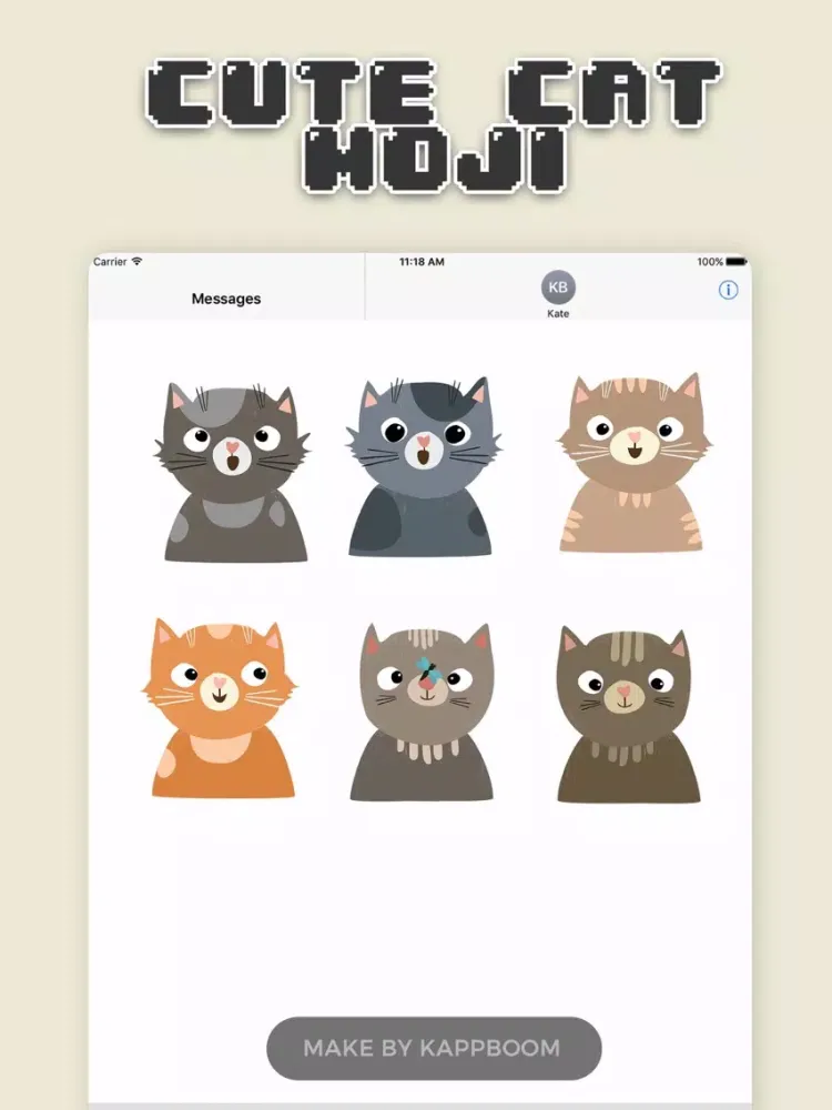 Cute Cat Moji iPad 应用截图