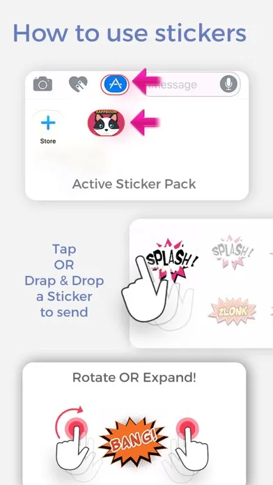 Cartoon Comic Stickers سکرین شاٹس
