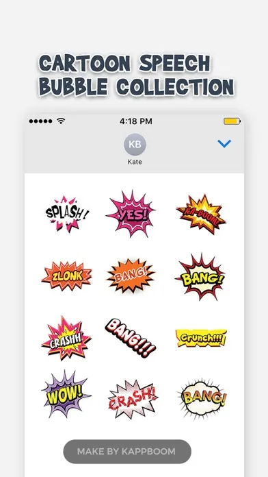 Cartoon Comic Stickers سکرین شاٹس