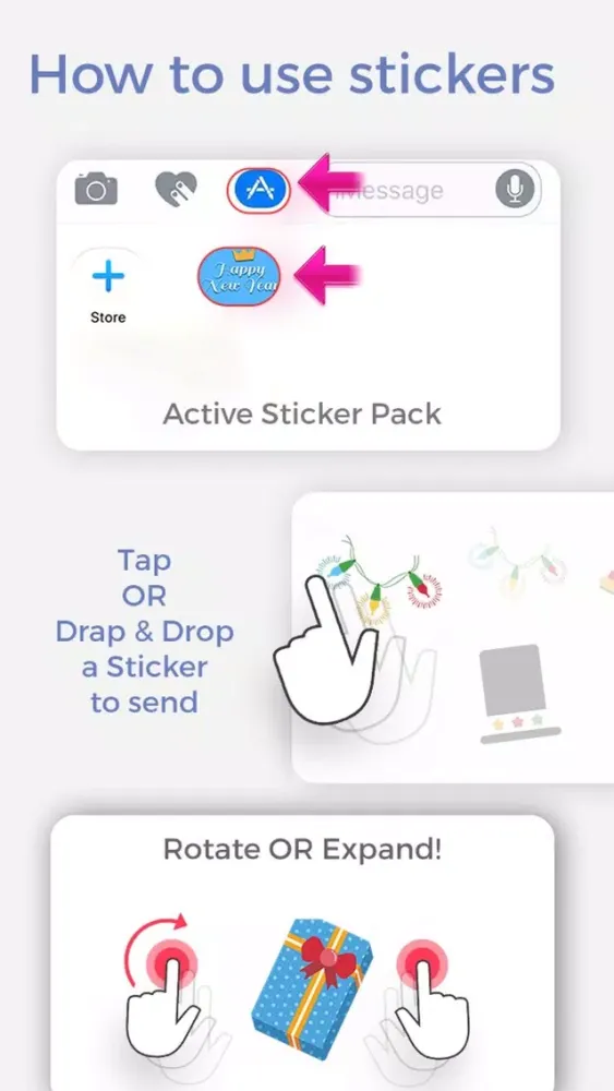 Funny New Year Stickers Screenshots