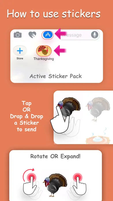 تصاویر Thanksgiving 100+ Stickers Animated