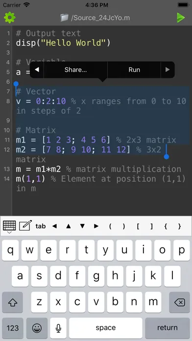 Madona: Run MATLAB/Octave code Screenshots