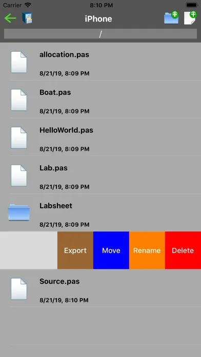 ภาพหน้าจอของ Pascal Programming Compiler