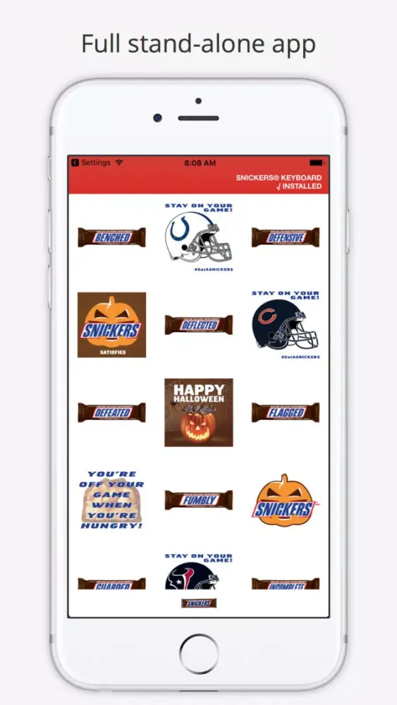 SNICKERS® Stickers स्क्रीनशॉट