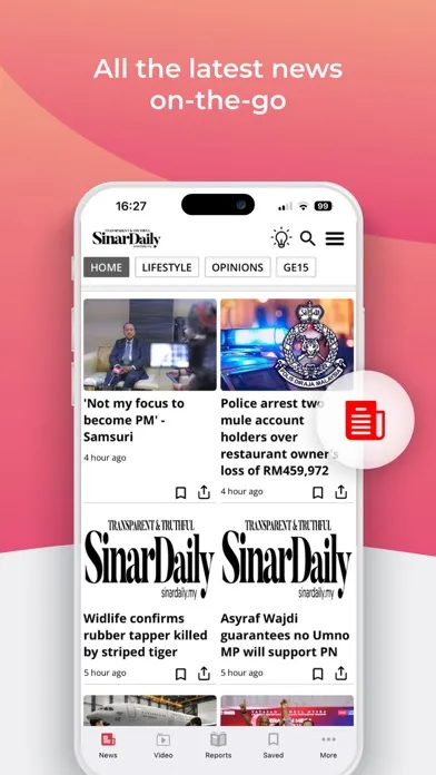 Capturas de pantalla de Sinar Daily- Malaysia News